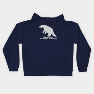 Back Design-- Megatherium: The Original Treehugger (Light) Kids Hoodie